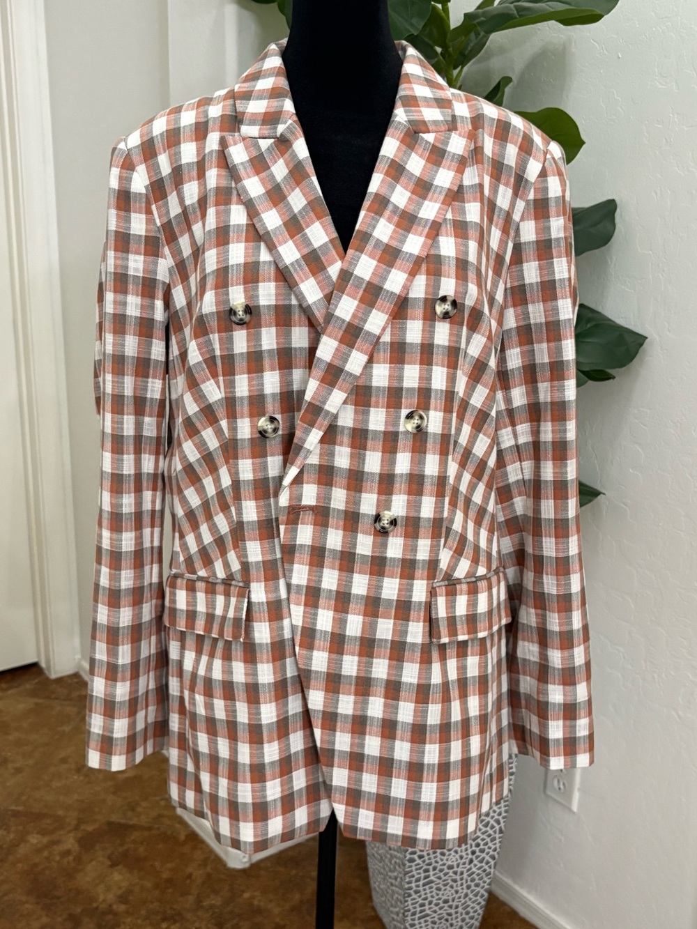 Nine West Checked Blazer